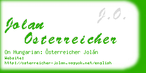 jolan osterreicher business card