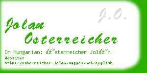 jolan osterreicher business card